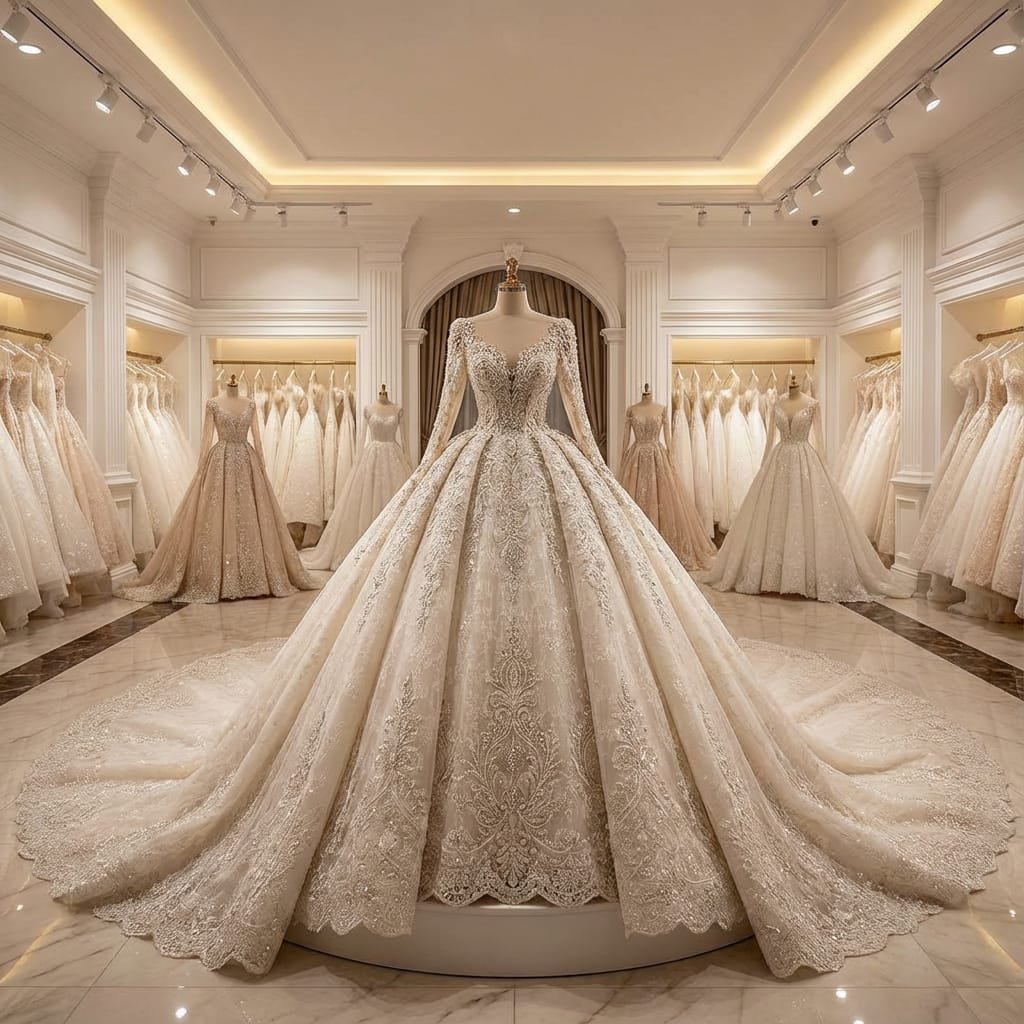 بدلات الزفاف والأزياء